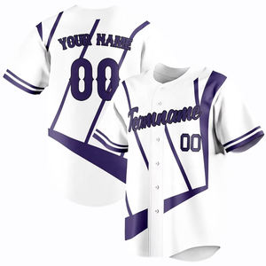 Fournisseur direct d'usine, logo personnalisé, meilleure qualité, uniforme de baseball d'entraînement pour hommes, chemise de sublimation, maillot de baseball, OEM/ODM - Product Image 4