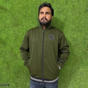 Veste d'hiver pour homme OEM, col montant personnalisé, poignets ajustables, coupe-vent fonctionnel et élégant, fermeture éclair intégrale, toile - Product Image 1