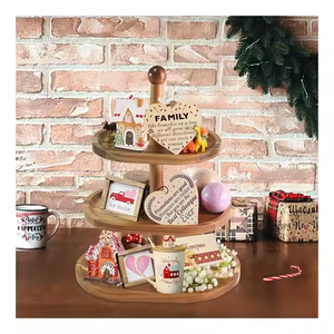 Handmade <b>Wooden</b> <b>Cake</b> Stand 3 Tier <b>Wooden</b> Fruit Stands 3 Tier Factory Custom Best Selling Multilevel <b>Wooden</b> Round <b>Cakes</b> Stands - Product Image 1