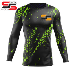 OEM ODM Rash Guard Hombres Sublimación Impreso Spandex Rash Guard Gimnasio Surf Rashguard Camisas Hombres Pesca Ropa de protección solar - Product Image 4