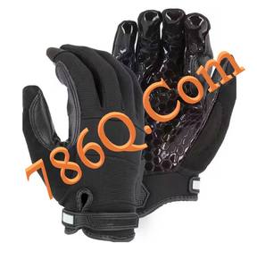 Guantes de cuero sintético Guantes mecánicos de piel con agarre Guantes DE SEGURIDAD DE TRABAJO DE PALMA de silicona - Product Image 1