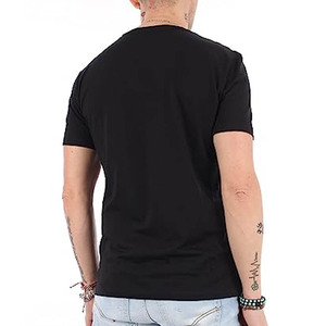Venta al por mayor de los hombres de manga corta Camiseta delgada transpirable cuello en V media manga Top camisetas - Product Image 6