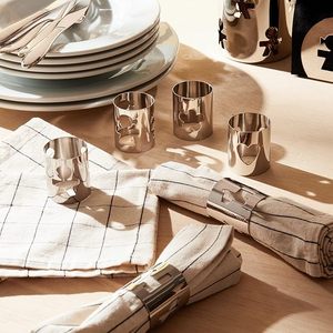 Rond de serviette en argent de luxe avec acier inoxydable avec chien en acier pour les fêtes de mariage nouvel an - Product Image 5