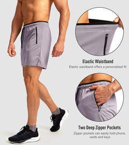 Pantalones Cortos Deportivos de Verano para Hombre, de Alta Calidad, Casuales, Transpirables, de Secado Rápido, con Diseño Sólido, al por Mayor, Personalizables - Product Image 4