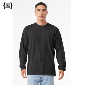 Bella แคนวาส Unisex เสื้อยืดแขนยาว CVC เสื้อยืดสีเทา - Product Image 3