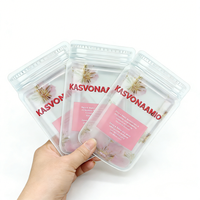 Sachet d'emballage personnalisé en PE avec fermeture éclair pour masques faciaux, qualité alimentaire, cosmétique, refermable, pour crème contour des yeux, OEM ODM, vente en gros