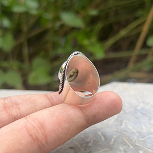 Trendy Design Natural <b>Labradorite</b> <b>Ring</b> Pear Shape 925 Sterling Silver Handmade Women Fine Bohemian Jewelry Engagement Weddings - Product Image 4