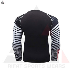 Culturismo de alta calidad 220g camisas de compresión de poliéster para ropa deportiva Unisex precio transpirable de secado rápido - Product Image 5