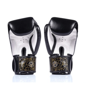 Gants de boxe Fairtex, nouveau design, entièrement imprimés, en cuir de vache véritable, pour hommes, entraînement professionnel, respirants - Product Image 6