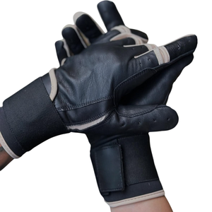 Gants de frappeur de Baseball Softball personnalisés de qualité professionnelle paume en cuir poignée supérieure conception ambidextre fermeture à boucle de crochet - Product Image 2