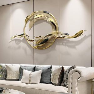 เหล็กหรูหราทันสมัยภาพศิลปะนามธรรมสีทองเป็นมิตรกับสิ่งแวดล้อมของตกแต่งผนังบ้านห้องนั่งเล่น/โรงแรม/ร้านอาหาร/สำนักงาน/ผนัง - Product Image 2