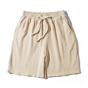 Listo para enviar 340G Pantalones cortos de entrenamiento para correr en el gimnasio para hombres 100% Algodón French Terry Cómodos Joggers lisos transpirables - Product Image 3