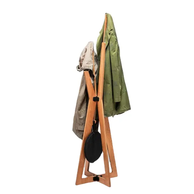 Porte-manteau moderne en bois naturel de qualité supérieure Mobilier de maison et de bureau en contreplaqué de bouleau et MDF Valchromat