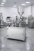 Machine de remplissage rotative automatique pour gobelets, pour lait concentré, café, yaourt, liquides, machine de remplissage et de scellage de gobelets pour les petites entreprises