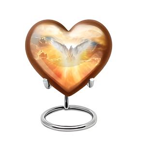 Natural Style Quality Heart Shape Cremation Funeral Urns for <b>Ashes</b> Unique Shape Brass Cremation <b>Keepsake</b> With Low Prices 2024 - Product Image 5