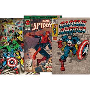 Marvel Retro <b>Poster</b> Set Durable Paper Wall Decor - Product Image 1