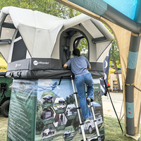 Tente de toit pour SUV, camionnette, fourgonnette, berline, équipement de camping sur le toit, tente de camping gonflable personnalisée 4 saisons 145