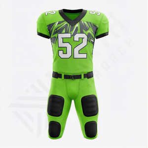 Uniforme de Fútbol Americano Personalizado con Nombre y Número de Equipo, Talla Grande para Hombre, 100% Poliéster Transpirable, Profesional y Atlético - Product Image 1