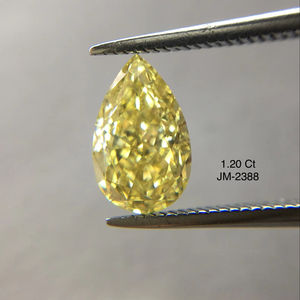 Diamants en vrac jaunes clairs fantaisie pour la fabrication de bijoux 1.20 carats taille poire VS2 diamants en vrac pour la fabrication de bijoux utilisation vente en vrac OEM - Product Image 2