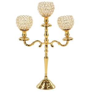 Nouveau candélabre de mariage meilleur vendeur or décoration de table de mariage candélabre pièce maîtresse pour mariage et décoration de la maison - Product Image 1