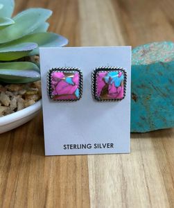 Boucles d'oreilles carrées en argent sterling, bijoux faits à la main, boucles d'oreilles minimalistes modernes, cadeau artistique pour elle - Product Image 3