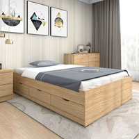 Furnizone Modern 2253 - Estructura de Cama Individual de Madera con Diseño de Paneles, Color Personalizado, Muebles de Dormitorio, NUEVO, No Plegable