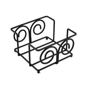 Servilletero de hierro de gran tamaño de calidad superior hecho a mano, diseño negro clásico con estilo elegante, logotipo personalizado, uso decorativo - Product Image 4