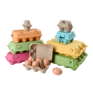Оптовая продажа, экологически чистые биоразлагаемые 2, 4, 6, 8, 10, 12, 15, 18, 20, 30 коробок для яиц, упаковка для куриных яиц