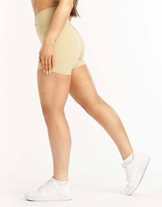 Premium personnalisé taupe marron Scrunch femmes Shorts taille haute Shorts pour femmes respirant et évacuant la transpiration Fitness Shorts d'entraînement - Product Image 6