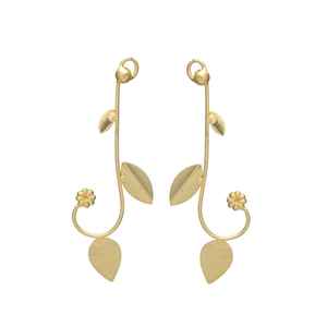 Juego de pendientes con diseño de hojas - Product Image 1