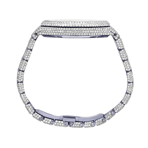 Meilleure vente de haute qualité Moissanite montre diamant effet glacé DEF Lab Grown diamant boîtier en acier cadran en verre nouveau prix d'usine - Product Image 6