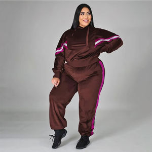 ชุดวอร์ม2ชิ้นชุดวอร์มมีซิปสีพื้นสำหรับวิ่งชุดออกกำลังกายในยิมของผู้หญิงสินค้ามาใหม่ - Product Image 2