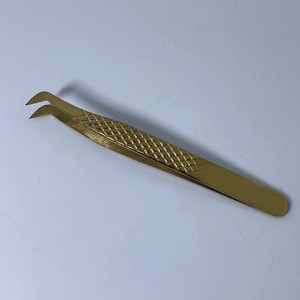 Pinzas de oro de plasma, venta al por mayor, pinzas de pestañas de calidad fina de acero inoxidable, pinzas de pestañas rectas y curvas de alta calidad - Product Image 1