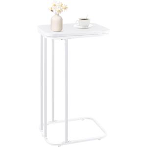 Base en métal lourd couleur or et dessus en marbre blanc Table d'appoint pour la décoration intérieure Table d'appoint moderne pour salon chambre - Product Image 4