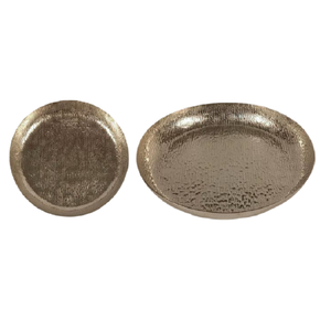 Plateau de service en aluminium de couleur or de conception admirable plateau de nourriture de taille et de forme personnalisées de qualité supérieure à vendre - Product Image 1