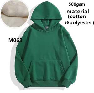เสื้อมีฮู้ดแบบสวมหัวผ้าหนาบุขนแกะสำหรับผู้ชายสไตล์สตรีทขนาดใหญ่พิเศษพิมพ์โลโก้ได้ตาม100 - Product Image 6