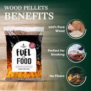 ALFRESCO CHEF Briquettes de bois pur pour fours à pizza extérieurs et grills à granulés, allumage facile, 9kg, chêne brun, 100% cendres, 0% - Product Image 5