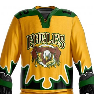 Conjunto de uniforme de hockey sobre hielo con logotipo personalizado de alta calidad Diseño OEM Ropa deportiva de equipo masculino Camisetas al por mayor con técnica de sublimación - Product Image 4