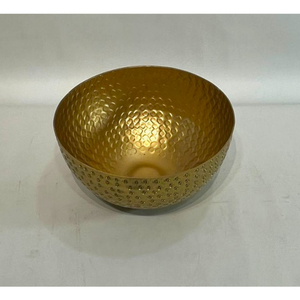 Moderno Tazón Decorativo Dorado Grande con Textura Martillada, Precio al por Mayor - Product Image 3