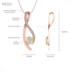 0.45CT Véritable Tourmaline Rose Split Design Pendentif Véritable 14k Or Pave Set Diamant Pendentif de Fiançailles Avec Bijoux de Marque Privée - Product Image 3