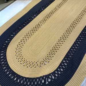 Tapis antidérapant en jute, tapis de couloir rectangulaire tressé pour la décoration de la maison, salon, bureau, couloir, tapis de taille personnalisée - Product Image 5