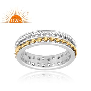 Best Selling Fine Sterling Silver Textured <b>Spinner</b> Band <b>Ring</b> Custom Jewelry <b>for</b> <b>Women</b> Gift <b>for</b> Her - Product Image 2