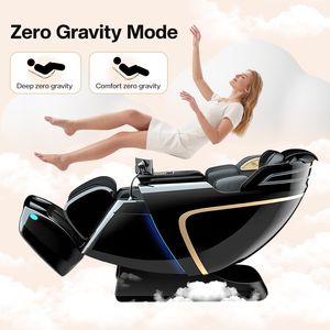 Sillón de Masaje de Cuerpo Completo con Gravedad Cero, Masaje Shiatsu de Doble Núcleo, Reclinable, con Calor en Espalda y Pantorrillas, Soporte para Teléfono y Función de Balanceo - Product Image 4