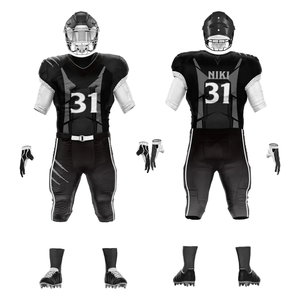 Uniformes de fútbol americano de diseño personalizado que absorbe la humedad, conjuntos de uniformes transpirables de entrenamiento de calidad superior - Product Image 2