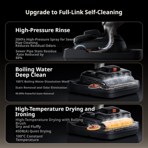 Nettoyeur de sol sans fil Mijia original 5 MAX F301 28000Pa 160 ° Aspirateur eau et poussière C Steam Triple Clean 70 minutes d'autonomie F301 - Product Image 3