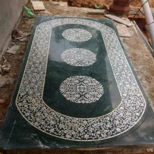 Marble Inlay Table Top with Semi-Precious Gemstone Decorated Furniture for Home <b>Outdoor</b>/Apartment Living Room Antique-Style - Product Image 5