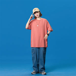 Camiseta unisex Lisa personalizada con logotipo Oem de calidad superior de manga corta de algodón pesado de 250 Gsm para hombre - Product Image 6