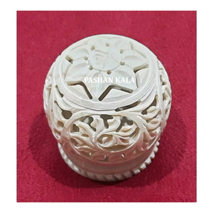 Bougeoir de lumière de thé de forme ronde en stéatite naturelle de haute qualité pour une pièce de décoration de maison et de Table finie - Product Image 1