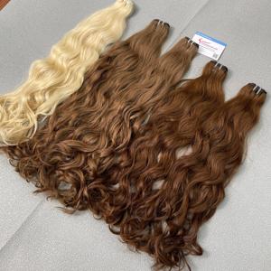 Cabello ondulado de trama de color oscuro a tono claro de longitud completa de 10-26 pulgadas listo para enviar extensión de cabello vietnamita - Product Image 2