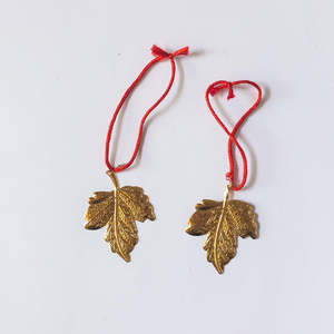 <b>Top</b> Quality Metal Gold Leaf Handmade Hanging Ornament For <b>Christmas</b> Gifting & Decoration - Product Image 3